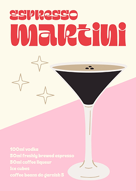 Espresso Martini Cocktail Recipe Illustration