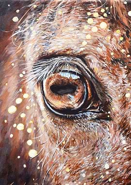 Close-up Horse Eye Painting