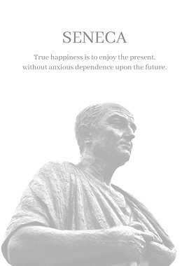 Seneca Quote with Statue