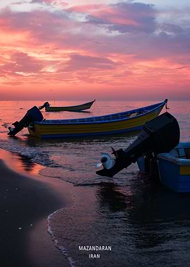 Mazandaran Beach at Sunset