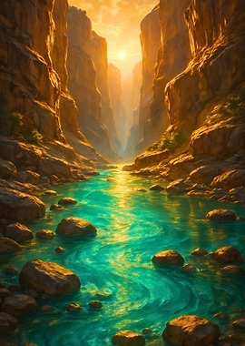 Canyon River Landscape