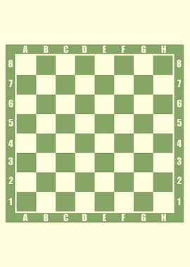 Chessboard with Green and Yellow Squares