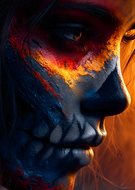 Painted Face Profile