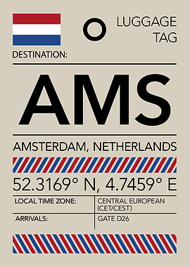 AMS Amsterdam, Netherlands Airport
