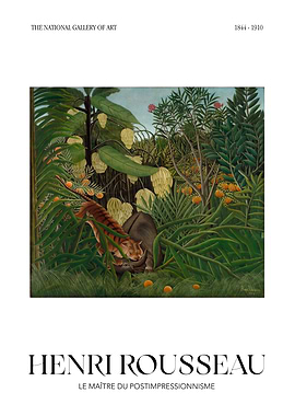 Tiger and Buffalo by Henri Rousseau