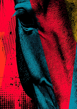 Colorful Horse Portrait