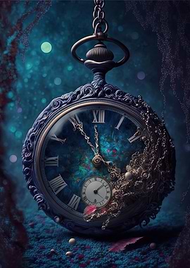 Ornate Pocket Watch in Dreamy Setting