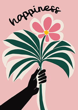 Bold Happiness Flower Poster