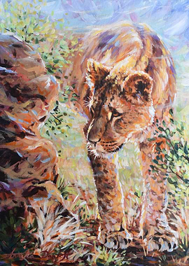 Female Lion Painting