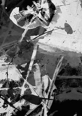 Abstract Black and White Painting