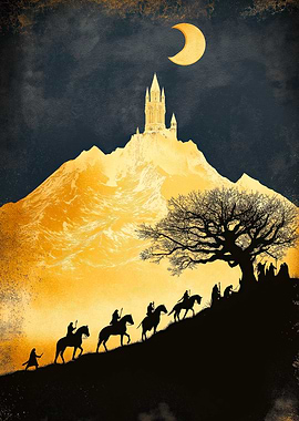 Fantasy Journey to Castle Under Moon