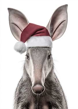 Aardvark Christmas Portrait