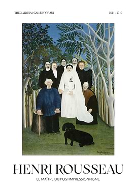 Henri Rousseau's The Wedding Party Painting
