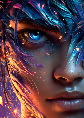Fantasy Portrait with Vibrant Colors
