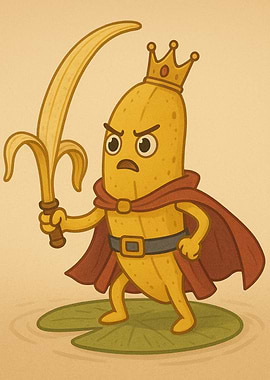 Banana King with Banana Sword