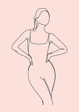 Minimalist Woman Line Art