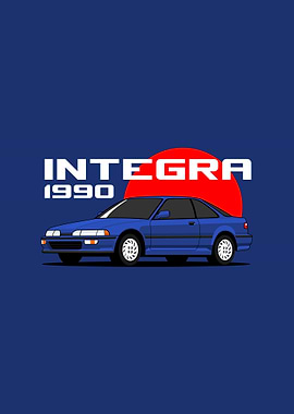 1990 Integra Classic Cars Illustration