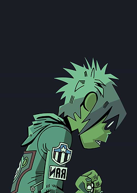 Gorillaz in cartoon style