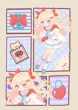 Cute Anime Girl Collage