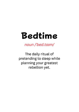 Bedtime Definition Text Art