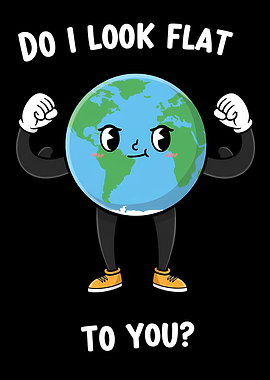 Cartoon Earth with Muscles