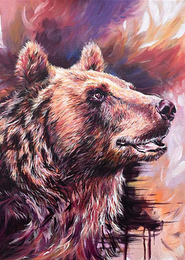 Bear Portrait Painting