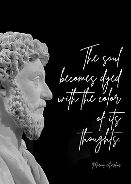 Marcus Aurelius Quote Black and White Inspirational