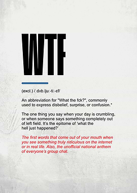 WTF Definition Text Art