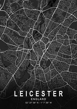 Leicester Dark Map