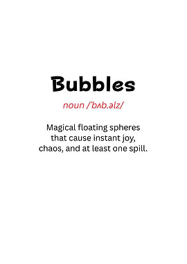 Bubbles Definition Text Art