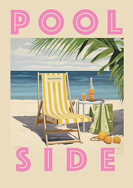 Poolside Beach Lounge Art