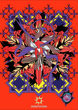 Abstract Geometric Floral Design