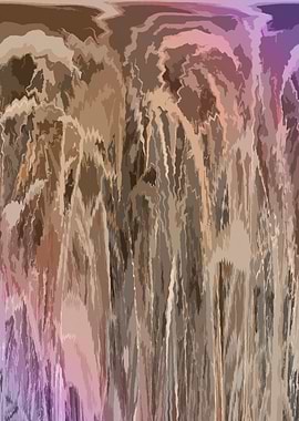 Abstract Waterfall of Earth Tones SBA1