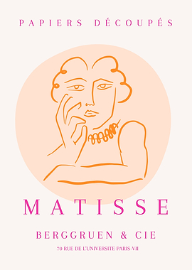 Matisse Abstract Figure Line Drawing Berggruen Print