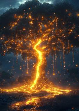 Glowing Tree of Light