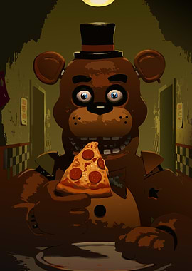 Freddy Fazbear with Pizza Slice