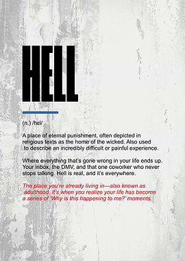 Definition of Hell Text Art