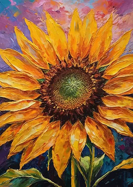 Vibrant Sunflower Painting