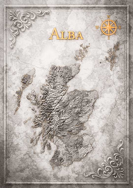 Scotland Map - Bright