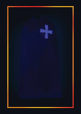 Dark Blue Cape with Cross