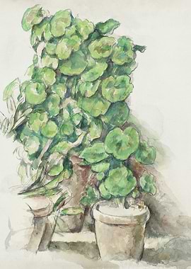 Watercolor Potted Plant