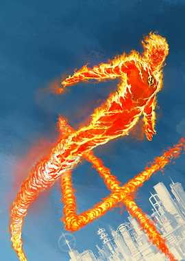 Johnny Storm Flames Figure Four