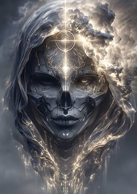 Cybernetic Goddess in the Clouds