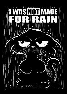 Grumpy Cat in Rain- I WAS NOT MADE FOR RAIN