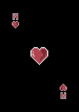 Pixel Art Ace of Hearts
