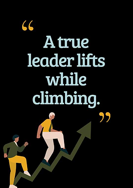 Leadership Quote with Climbing Figures
