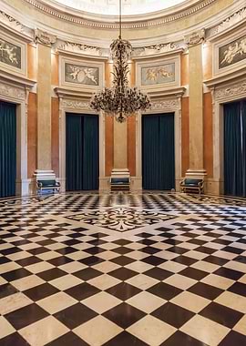 Lisbon, Portugal. Ajuda National Royal Palace. Sala dos Archeiros or Sala dos Embaixadores Hall