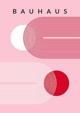 BAUHAUS | Geometric Pink Abstract
