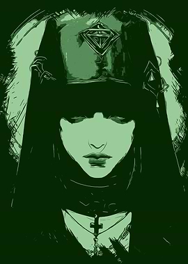 Green Nun Portrait