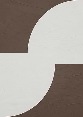 Abstract Brown and White Geometric Art